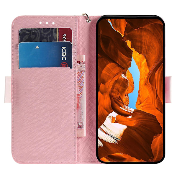 Kompatibelt Nokia C32 Mönsterdesign Foliofodral PU Läder Ställ Plånbok Telefonfodral Med Rem-1 StackingSquirrels