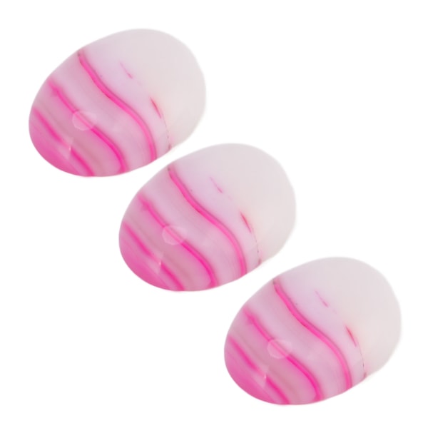 20 kpl Akaatti Oval Rose Stripe Cabochons Flatback Akaattihelmi Pyöreä Korukehys korujen valmistukseen