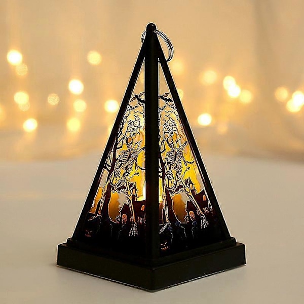 Halloween LED Lysestake Lampe Gresskar Lys Anheng Fest Skrivebord Rekvisitter Ornament Gave 3 stk blandet farge