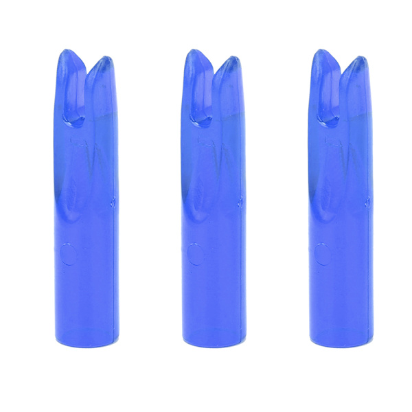 50st Bärbar plastbågepil Nock Insert Tail Bågskyttetillbehör för 6mm skaftblå