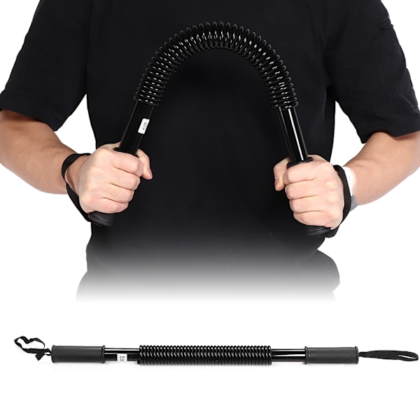 Arm Power Exerciser Spring Underarmsstyrke Muskeltræner Bryst Ekspander Fitnessudstyr Sort 50KG