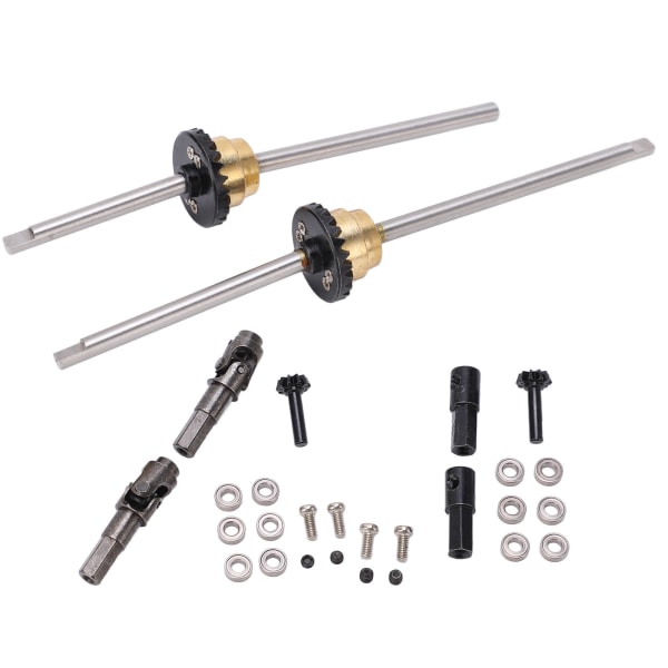Metalldrivaxel kugghjulsbroaxel differentialsats för WPL C14 C24 C34 C44 B14 B16 B24 B36 1/16 RC-bil