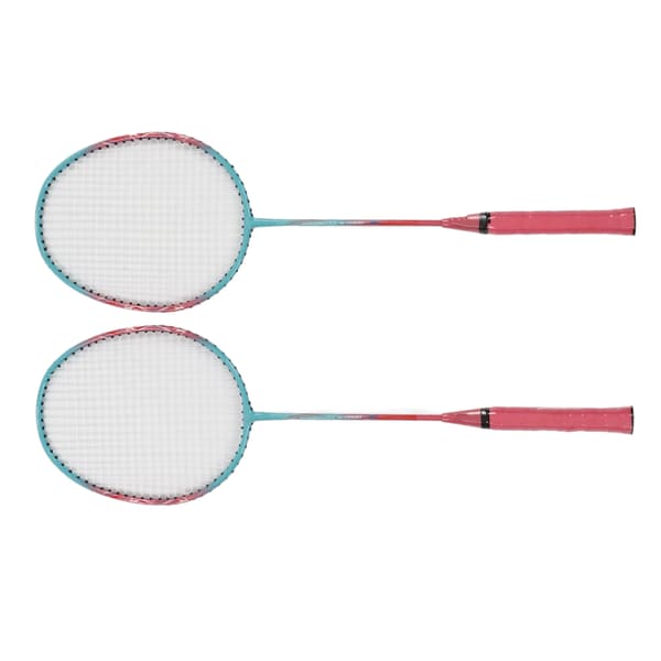 Badmintonracket Lätt Bärbar Järnlegeringsram Dubbla Badmintonracketar för Nybörjare