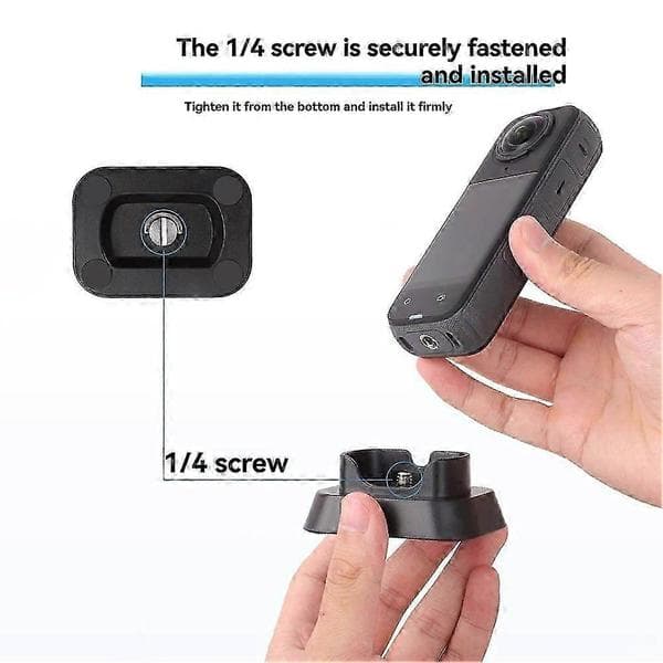 For Insta360 X4 Air/ X4 Camera Upright Base Desktop Stand Holder Dock for Panoramic Sports Cameras Black