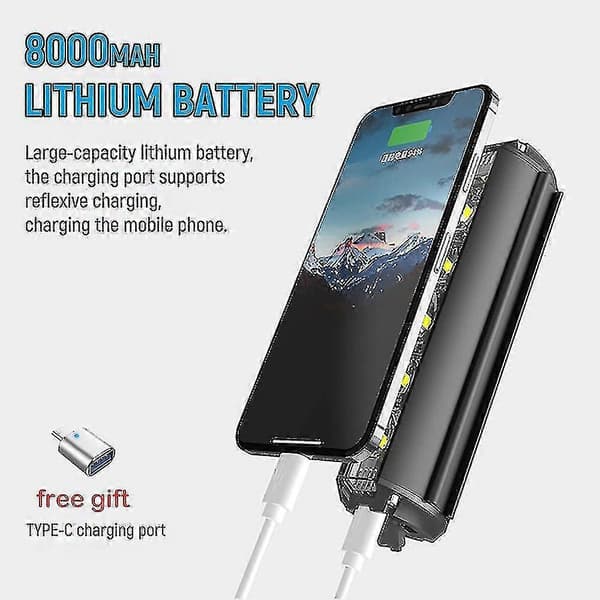 6000lm Bicycle Front Light 8000mah Bike Light Ipx5 Waterproof Flashlight Usb Charging Headlight For Mtb Road Bike Lamp 2000 mah combo