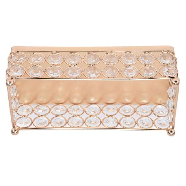 Kage Display Stativ Guld Finish Rektangulær Letvægts Exquisite Snacks Desserter Krystal Bakkeholder