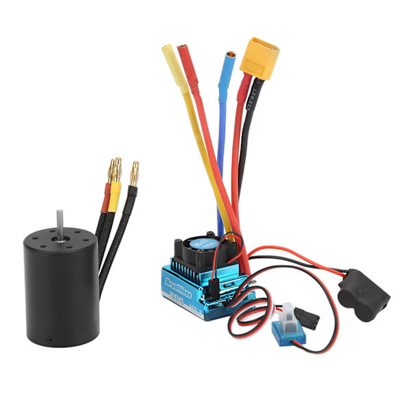 3650 2300KV Borstlös Motor med 120A Borstlös ESC Elektronisk Hastighetsregulator för 1/8 1/10 RC Bil