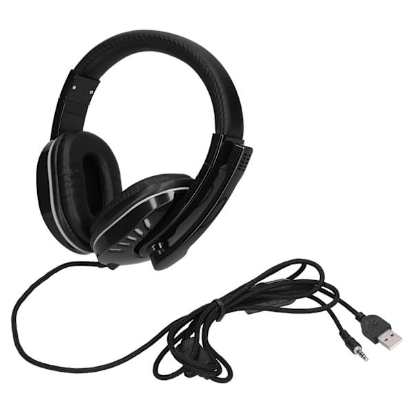 Spelhörlurar Ljusstarkt Trådbundet Headset med Brusreducerande Mikrofon för Spelkonsoll