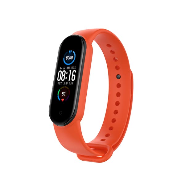 Blød silikone håndledsrem udskiftningsurrem armbånd til Mi Band 5