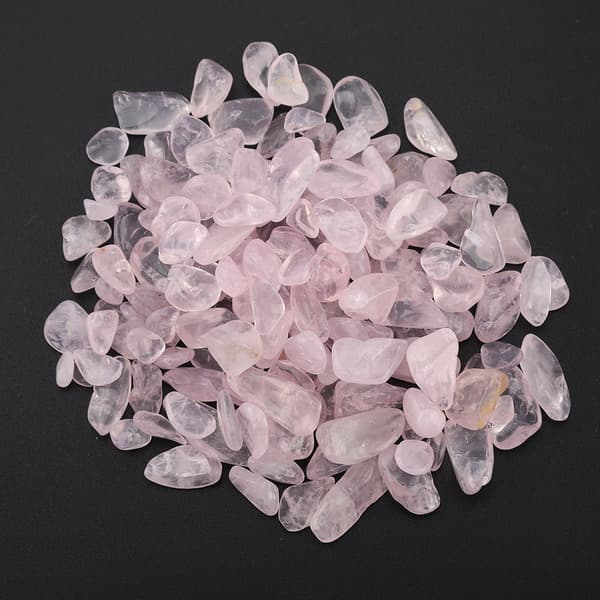Tumblede stenchips knuste naturlige krystal kvartsstykker (pink)