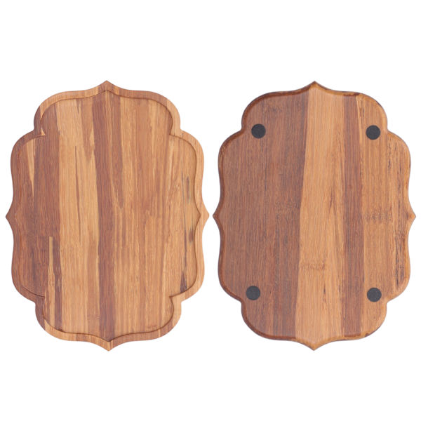 Bambus tebakke tebord serveringsplade japansk stil service med beskyttelsespudeS 19,8x13,7x1,8cm