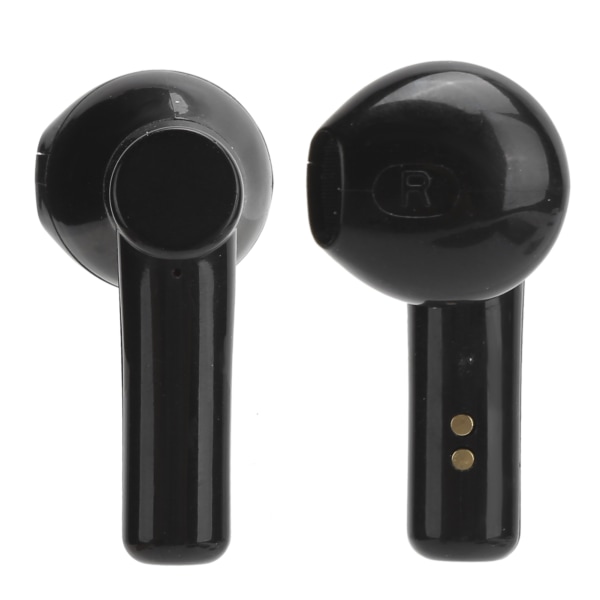 Bluetooth 5.0-øretelefon Trådløs LED Dislay-øretelefon Halv inEar Stereo Sports-øretelefoner (sort)