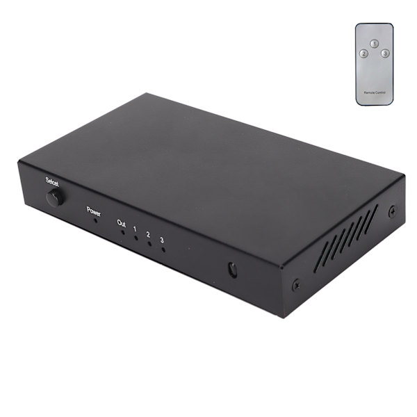 HD Multimedia Interface Switch 3 ind 1 ud 3D 4K HD Video Splitter til PS3 Laptop 100‑240VAU Stik