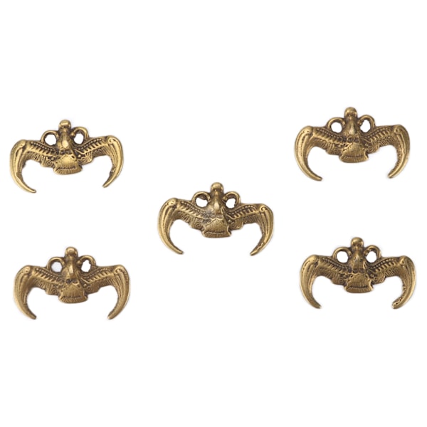 5 Pcs Bat Charms Safe Reliable Wide Application Gothic Style Brass Bat Pendant for Pendant Decoration