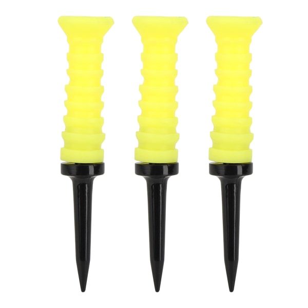 3 stk 83 mm gul elastisk golf tee gummiboldholder til golftræningsværktøjer