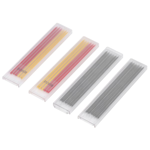 24stk Carpenter Pencil Refill Rød Gul Svart Marking Scribing Tool Set Kit for Trebearbeiding