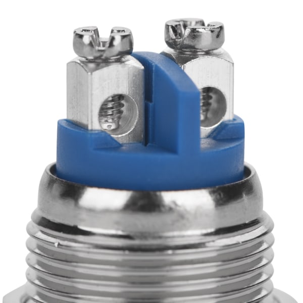 5kpl / set 16mm 250V metalli vedenpitävä 2Pin minipainikekytkin (ulkeutuva pää) hopea