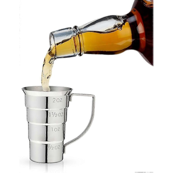 Rostfri Jigger för Cocktailrecept med 15 ml, 30 ml, 45 ml & 60 ml Mått_SZXM