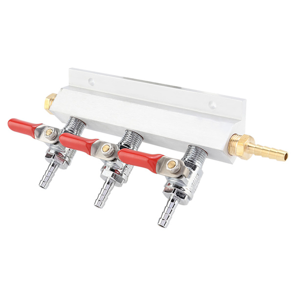 3-vejs CO2-gasdistributionsmanifold øldispenser-tøndedispenser