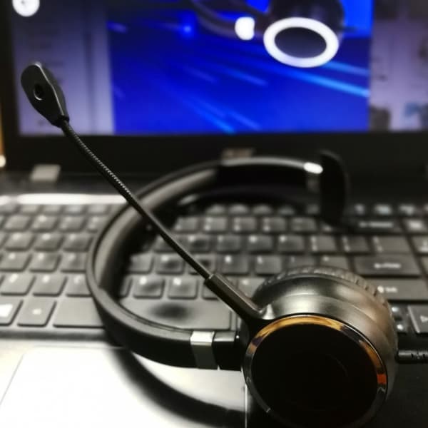Telefon Trafikk Øretelefon Call Center Kommunikasjon Datamaskin Headset USB Ledningskontroll Klar Lydkvalitet Hodetelefon