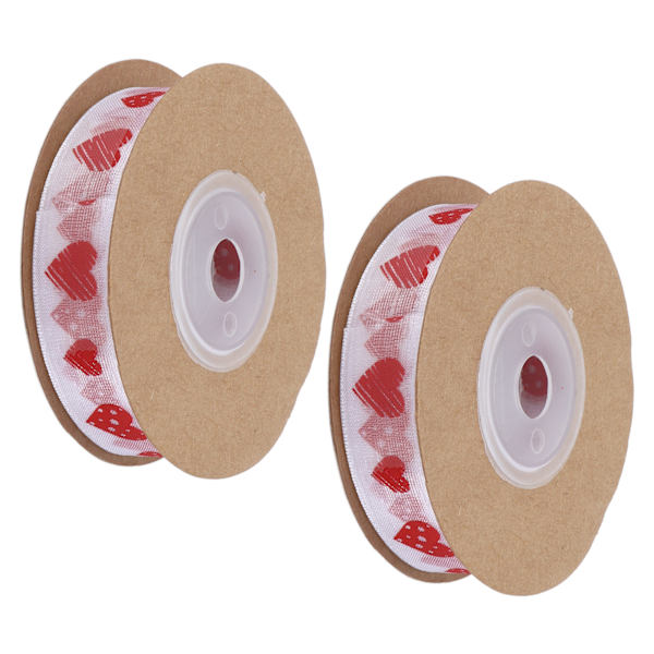 2ST printed band Tvättbart polyester gör-det-själv-hårband utan rynkor Print 1,5 cm