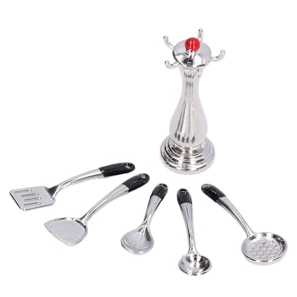 Dukkehus Køkkenredskaber DIY Miniature Dukkehus Miniature Lang Ske Colander Skovl Spatel til Dukkehus Værelse
