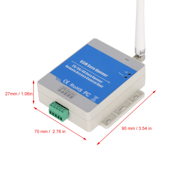 RTU5034 GSM-relästyrenhet för fjärrstyrning av dörröppning via mobiltelefon, automatisk dörröppnare