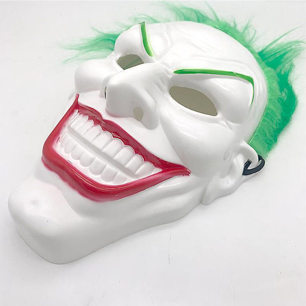 Flerfärgad Clownmask för vuxna med PVC och hår - One Size