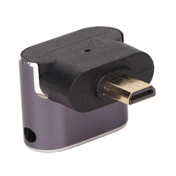 270 graders HD-hona till Micro HD-adapter med LED-ljusstöd 8K-upplösning 48 Gbps Plug and Play HD till Micro HD-omvandlare