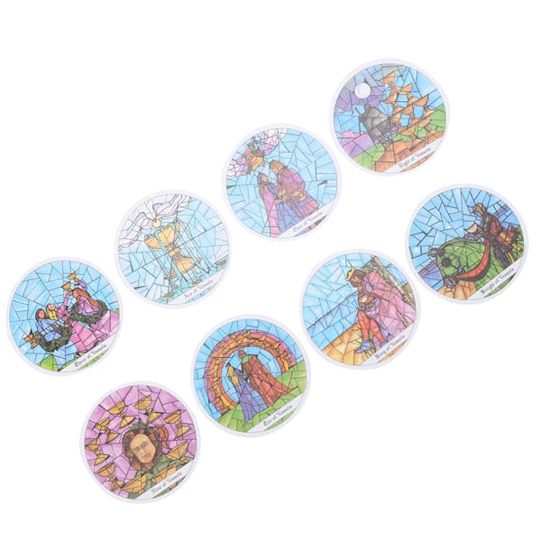 Rund Tarotkort Sæt Spådom Spillekort Interaktion Papir Tarotkort Brætspil Engelsk Version
