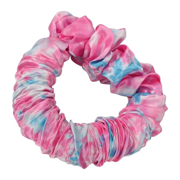 Värmefri Hårslips Mjuk Sömn Hårkrullare Rosaröd Tie Dyeing Curling Scrunchie