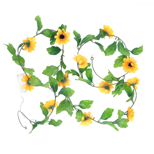 3 Stk Solsikke String Lights 7.8ft 20 LED batteri drevet Fairy Lights Bryllup Baggrund Blomster rattan dekoration