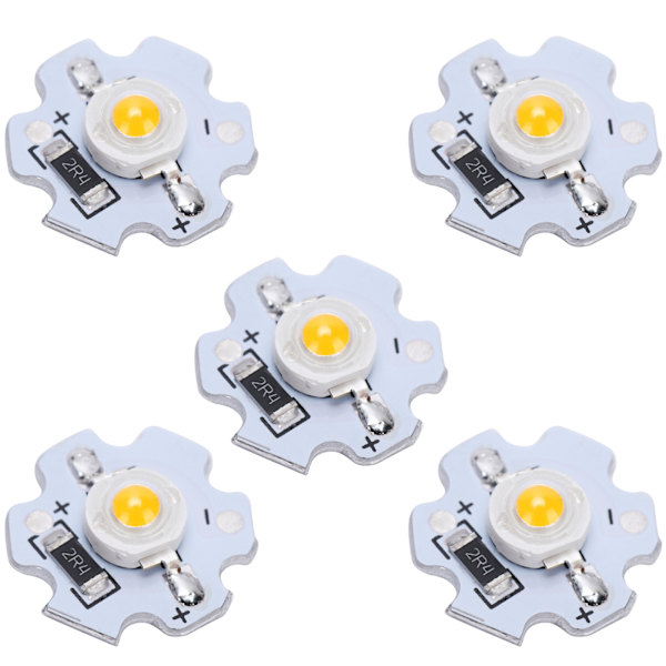 25 st 5V LED-chips 200LM 3W LED-lampor med hög effekt för DIY-belysningsarmaturer Varmvitt 3000-3200K