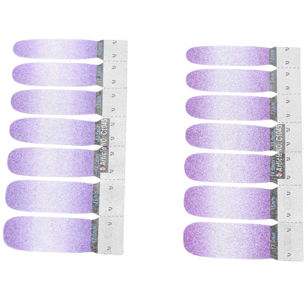 Nail Art Stickers Glittermönster Gradient Färg Cover Självhäftande Gör-det-själv snygga Nail Wraps45