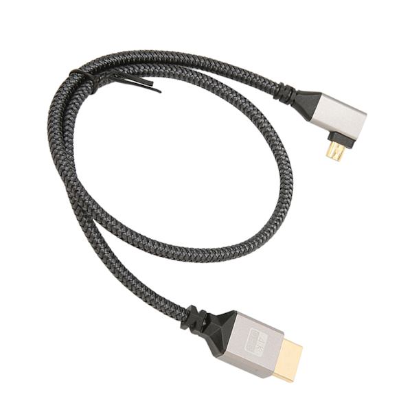 4K HD Multimedia Interface-kabel 60Hz 18Gbps Höghastighets Micro HD Multimedia Interface Hane till HD Multimedia Interface Hane Vänster Armbåge 0.5M