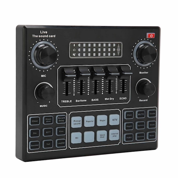 V9 Bluetooth Lydkort Stereo Audio Mixer til Computerspil Mobiltelefon Liveudsendelse