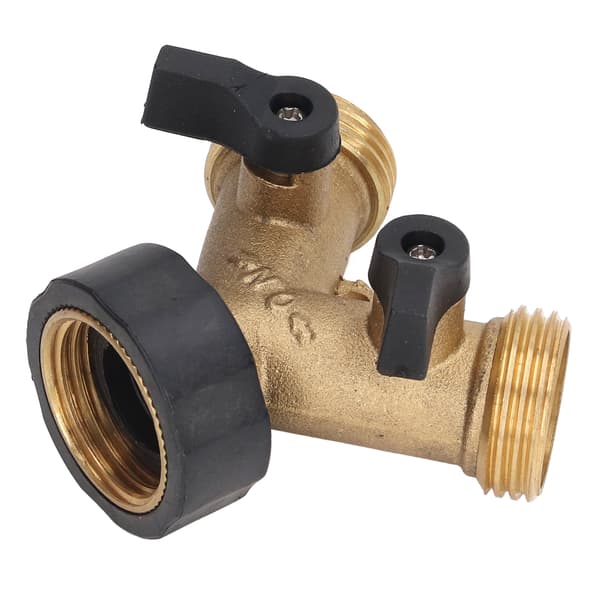2-veis kuleventil Slitesterk messing plastventilbryter 3/4 tommer gjenge messing slangesplitter for hagevanning