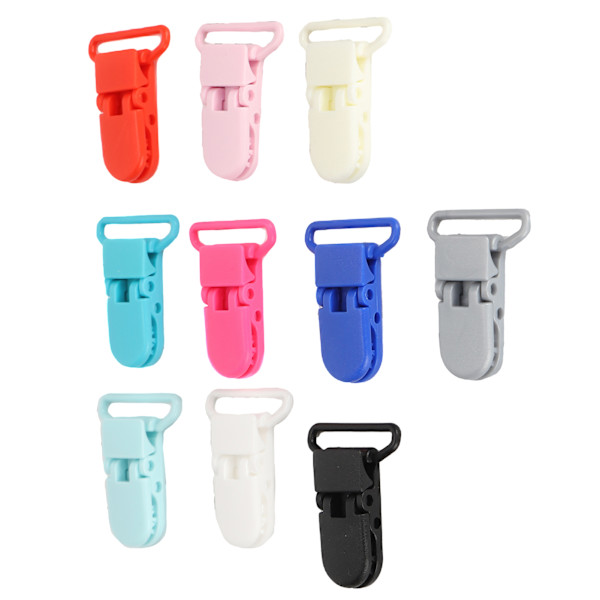 10 st hängslen clips nylon material färgglada fix låsning anknäbb sling clip med spänne