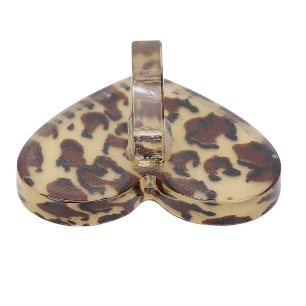 Neglebase Japansk hjerteformet rund leopardprint Nail Practice Base Display StandHjerteform