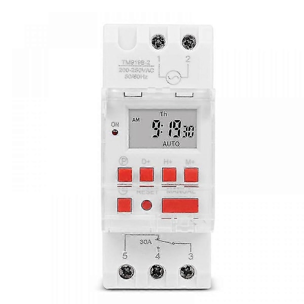 Tm919b 220v 30a Ohjelmoitava Digitaalinen Ajastinkytkin Din Automaattinen Syklin Ajoituksen Ohjain Valoille, Tuulettimille