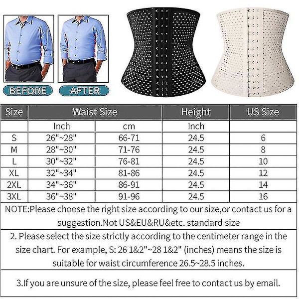 Smalnande midjetränare bälte för män - Bukkontroll Shapewear L svart