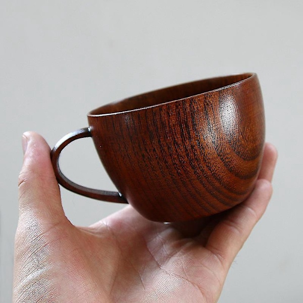Vintage Ekmugg i Ekträ med Metallkopp Unik Present till Män