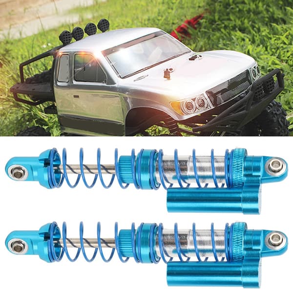 Metalolie-dæmper dobbeltfjeder justerbar oliebuffer universal til 1/10 RC Crawler Bil 100 mm / 3,9 tommer