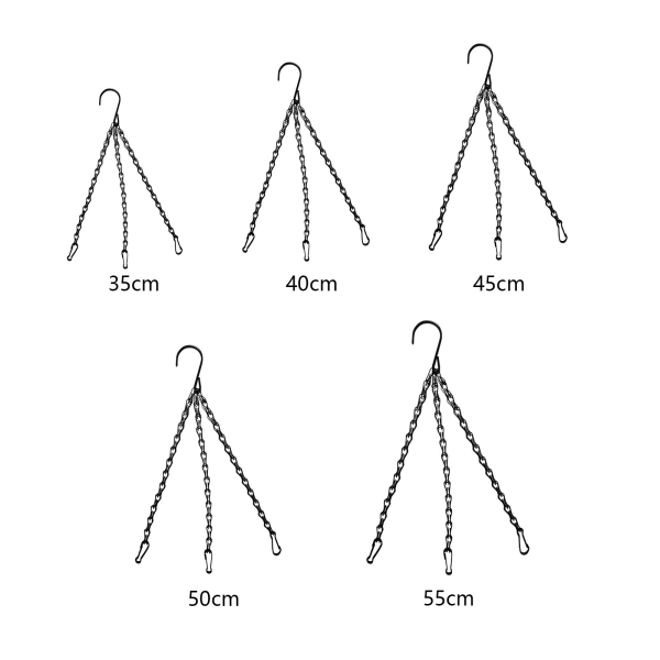 Jernkæde hængende potte til havearbejde Blomsterpotte hængende kurv - 10 tommer (50,5 cm total længde) 50.5CM