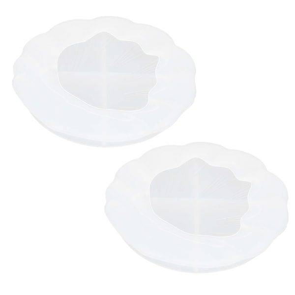 2 stk. Epoxyform Resin Støbeform DIY Silikone Underkop Plade Blad Tekstur Skal Spejl Overflade