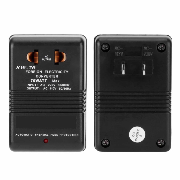 220V til 110V spenningsomformer 70W Steps Down Power Transformer for elektrisk tannbørste barberhøvel CN220V