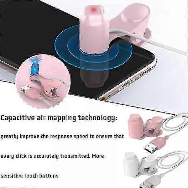 2024 Ny Auto Clicker til Smartphone, Justerbar Hastighed Fysisk Clicker hvid