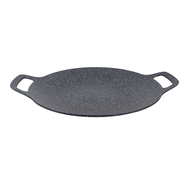 Koreansk stil rund grillpande i aluminium med non-stick belægning til hjemmekød og skaldyr 30 cm/11,8 tommer