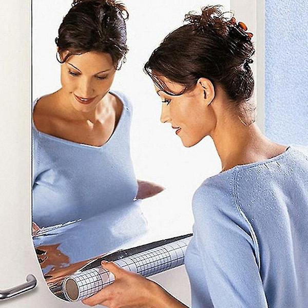 Reflekterande självhäftande Pet Crystal Mirror Väggdekaler - 50*100cm