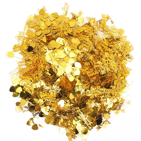 Nygifta konfetti Bröllop Alla hjärtans dag dekoration Strössel Paljetter 100g Guld